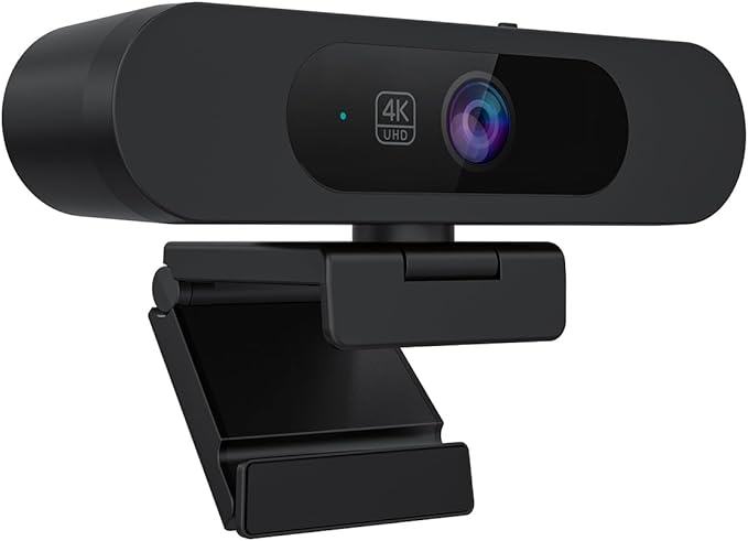 MOERTEK 4K Webcam for PC, Ultra 4K HD, AI Auto Framing, Webcam for Streaming, Auto Focus, Dual Noise Reducing Mics, 5X Digital Zoom, 92°FOV, Plug and Play, Ideal for High-End Meeting, Streaming
