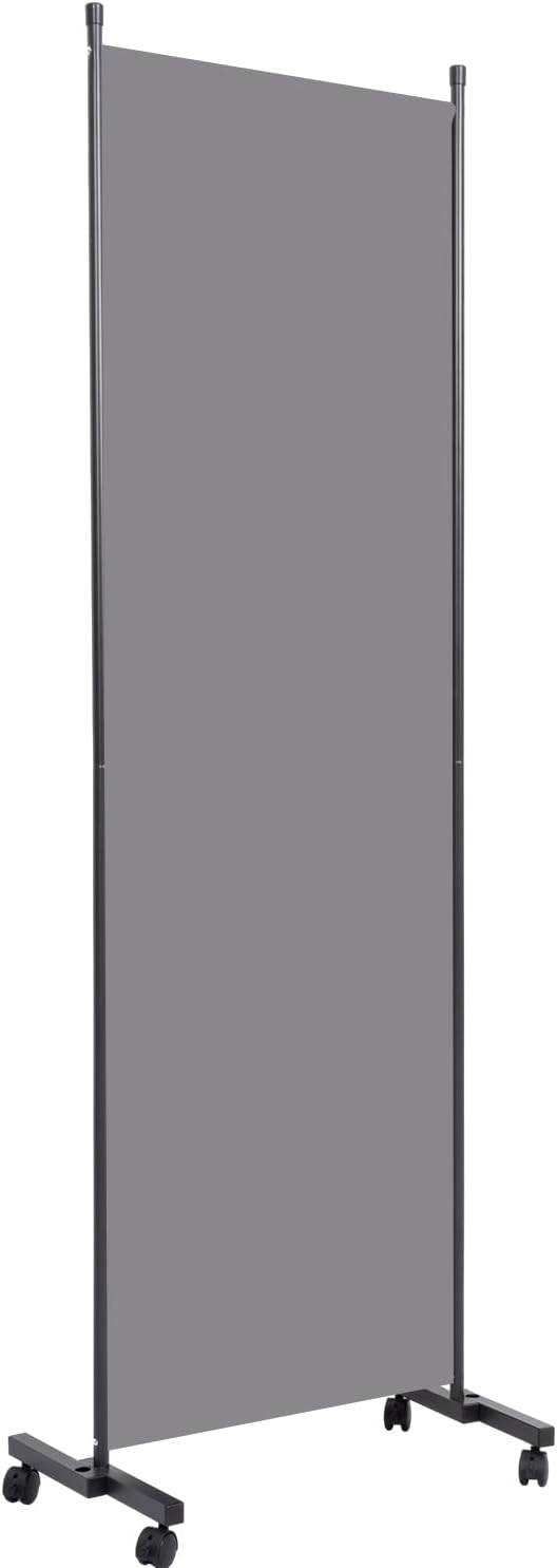 Room Divider 22'' Wide Partition Room Dividers, 1 Panel Wall Divider w/Wheel | by HOMSCREENER