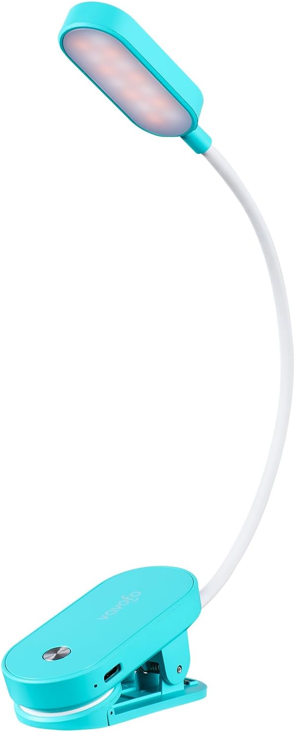 VAVOFO Rechargeable Book Light, 14 LEDs Eye Care Clip On Amber Reading Light by VAVOFO