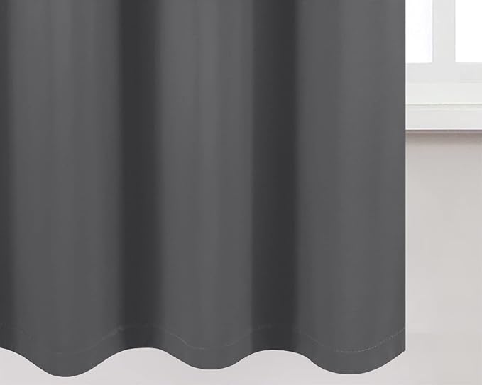 100% Blackout Curtains 40 x 63 Inch/Grey Curtains 2 Panels - Image 8