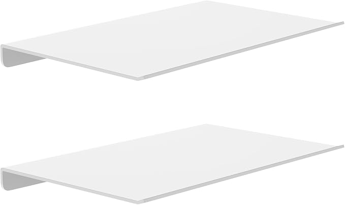 MKO 8" Small Floating Shelves for Wall, Metal Wall Mounted Shelf for Bathroom by MKO