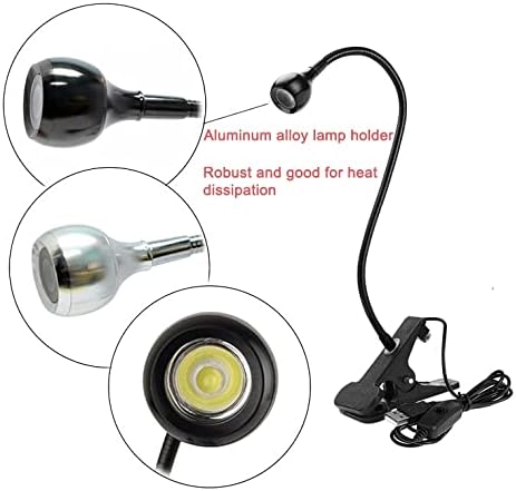 LED Desk Lamp Clip On Light, 360°Flexible Gooseneck and Clamp Reading Light | - Image 6
