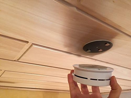 meioro Magnetic Smoke Detector Installation Tool,Quick and Easy Fastening Ceiling Mounted Kit for Smoke Alarm Ø 70mm,No Need Drill 10 Seconds Install Smoke Sensors(2 pcs)