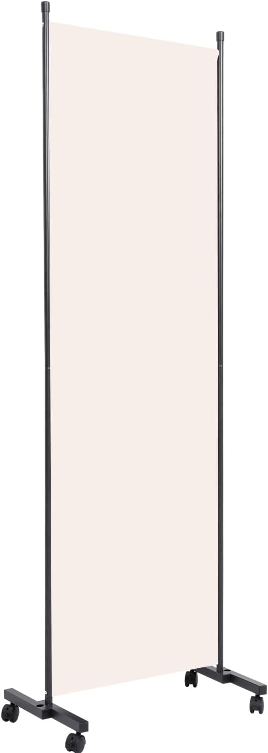 Room Divider 22'' Wide Partition Room Dividers, 1 Panel Wall Divider w/Wheel | by HOMSCREENER
