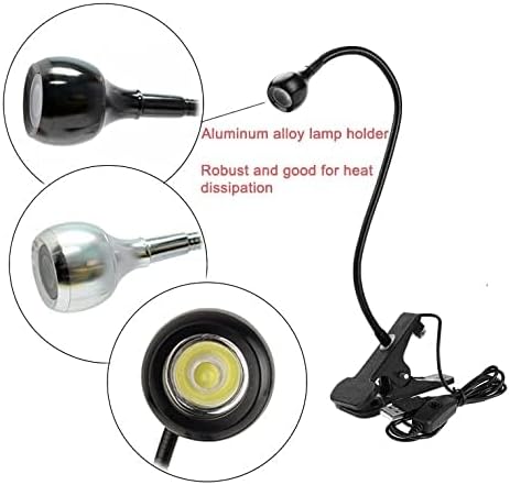 LED Desk Lamp Clip On Light, 360°Flexible Gooseneck and Clamp Reading Light | - Image 7