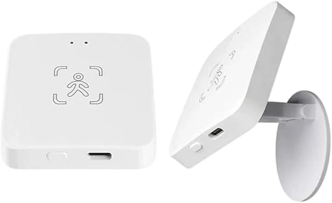 Smart Zigbee/WiFi Motion Sensor, Human Presence Motion Sensor with PIR and Millimeter Wave Detection, Static Presence Recognition, Light and Environmental Monitoring(B)