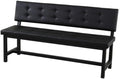 Bench for Bedroom End of Bed Bedside Stool upholstered Sofa backrest Leather by Unknown