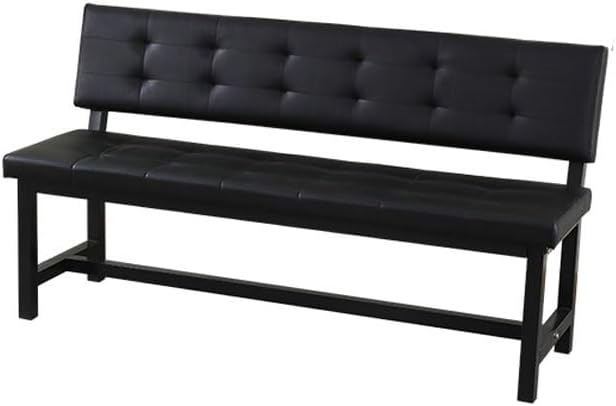 Bench for Bedroom End of Bed Bedside Stool upholstered Sofa backrest Leather by Unknown