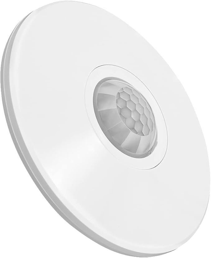 Maxxima Ceiling Mount 360 Degree PIR Occupancy Sensor - Hard-Wired Motion Sensor, 120V LED Compatible, Automatic Sensing Solution for Indoor Use at Max Height 10ft, Ideal for Closets and Pantries
