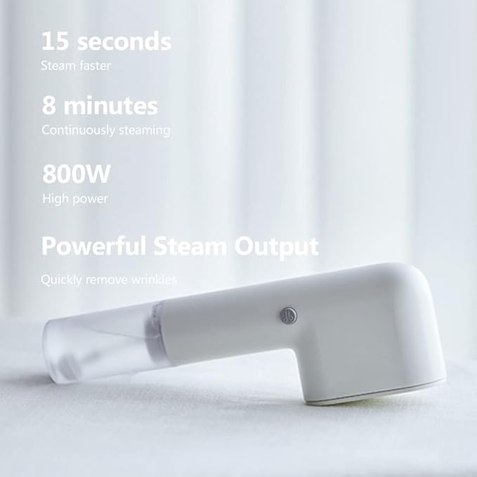 Nesugar Travel Steamer for Clothes Steamer, Simple Designed Portable Handheld Garment Steamer for travel and home, 0.75lbs Lightly, 15s Fast Heat-up, 8 Minutes of Continuous Steam (G1)