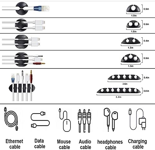 Cord Management Organizer Kit 4 Cable Sleeve split 192PCS Cable Management - Image 3