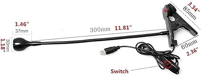 LED Desk Lamp Clip On Light, 360°Flexible Gooseneck and Clamp Reading Light | - Image 3