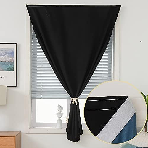 JILRON Adhesive Curtain 100% Blackout No-Drill Easy Install - Image 7