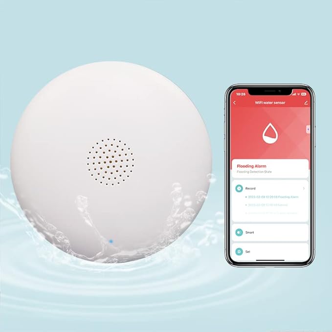 Heiman Water Leak Detectors 3 Packs for Home, Wi-Fi Smart Water Sensor Alarm, 75 dB Water Flooding Alerts and App Remote Notifications, Leak and Drip Detectors for Basement, Kitchen, Laundry, Bathroom