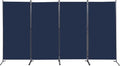 4 Panel Folding Room Divider, Sturdy Frame Freestanding Wall Divider by YASRKML