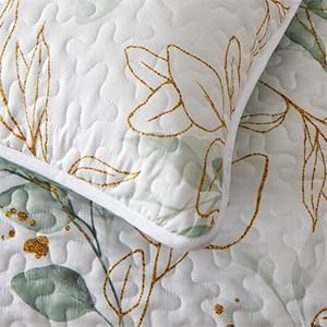 Anibedding Botanical Quilt Set California King, Lightweight Bedspread - Image 6