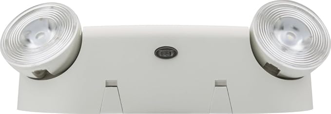 Lithonia Lighting Basics Low Profile Emergency Light, LED Emergency Lights for Business, Ceiling or Wall mount, White Thermoplastic, 120/277V Dual Voltage, Remote Capacity (EU2L REM M12)