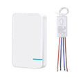 Thinkbee Wireless Light Switch Kit, No Wiring Mini Remote Switch, No WiFi Needed, Outdoor 1969ft Indoor 328ft Remote Control Lighting Fixture for Led Light, Ceiling Lights and Lamps, Waterproof