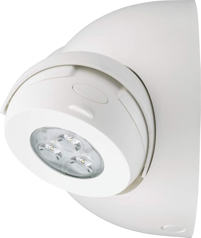 Lithonia Lighting Quantum LED Emergency Fixture with Dual Adjustable Heads, Wall or Ceiling Mount, UVOLT, White Housing