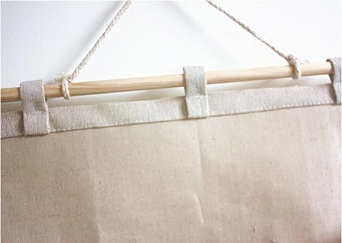 Co-link Linen/Cotton Fabric 5 Pockets Wall Door Closet Hanging Storage Bag - Image 6