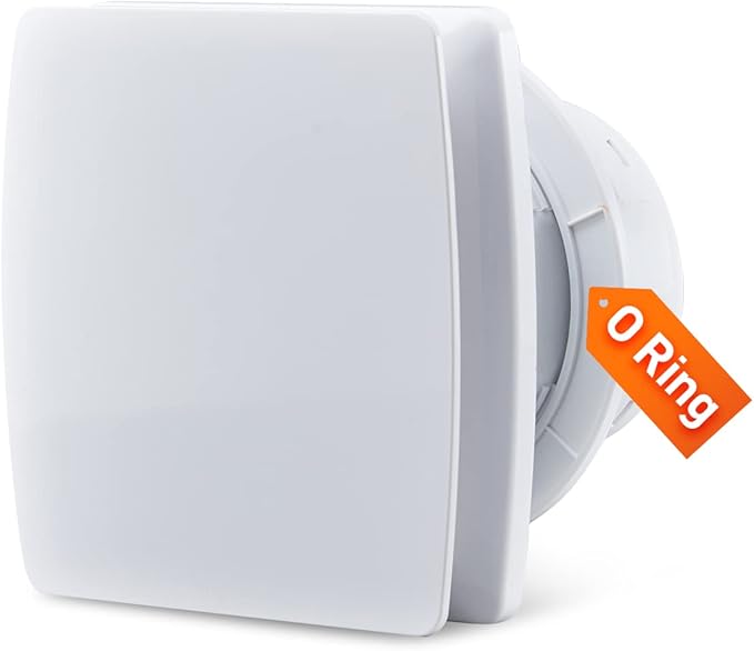 Hehou Bathroom Exhaust Fan for Wall and Super Quiet 4 In Window Exhaust Fan with O Ring White 80 CFM Bathroom Vent Fan