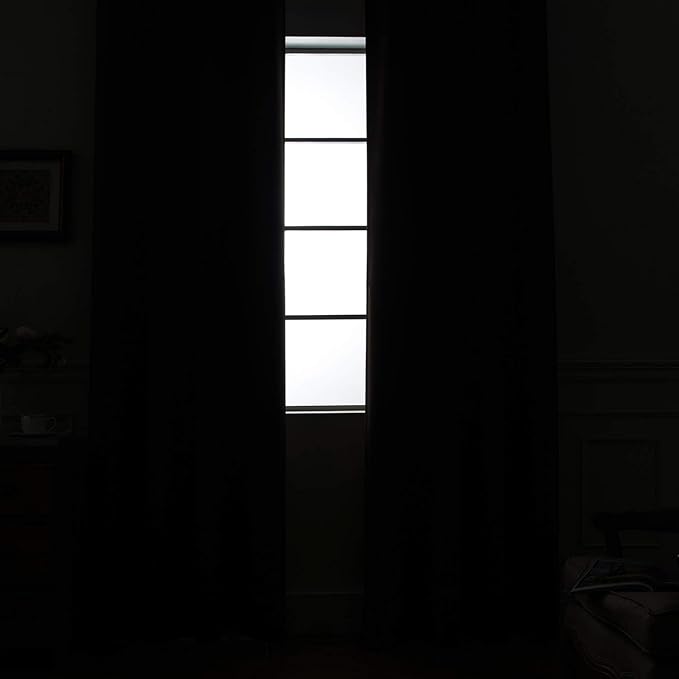 Yakamok Black 100% Blackout Curtains 54 Inches Long - Image 8
