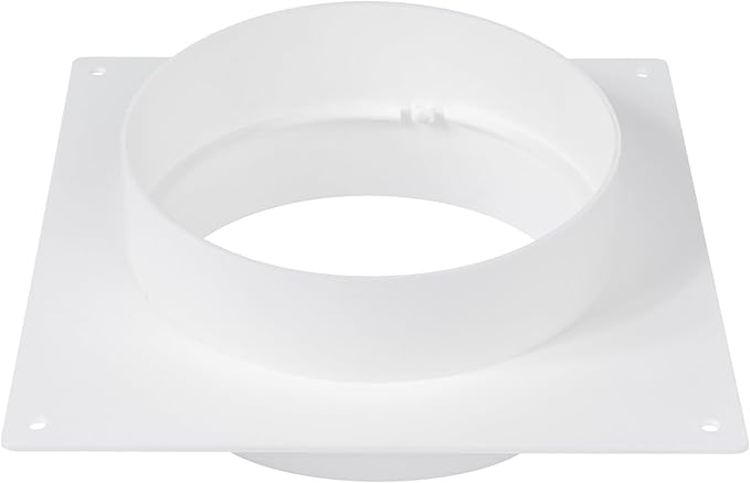 5" Inch Duct Connector Flange - Plastic Straight Pipe Flange for Heating Cooling - Inlet Outlet Ventilation System - Ducting Coupling Wall Plate - Assembly Joint (125mm)
