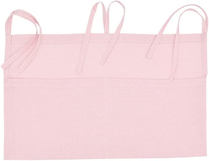 Linen Baby Bedside Hanging Storage Bag, 2 Pockets Organizer - Image 4