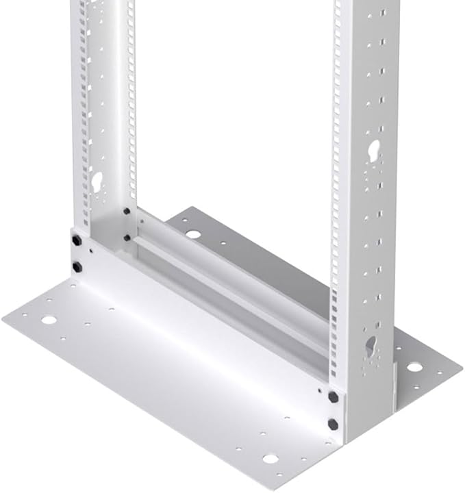NavePoint 45U 2 Post Rack Open Frame Server Rack for 19 Inch Equipment, AV, Networking, Data & IT Devices, 2-Post Rack 45U 881lbs Weight Capacity, White