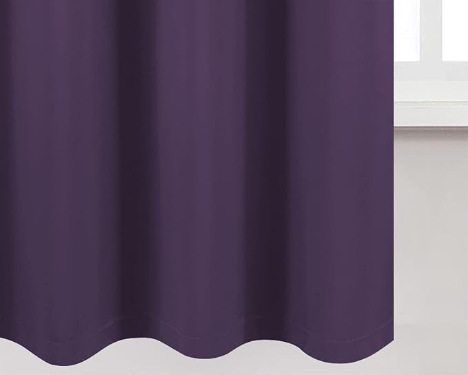 100% Blackout Curtains 40 x 63 Inch/Purple Curtains 2 Panels - Image 9