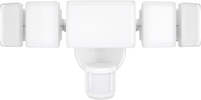 Olafus 130W Motion Sensor Outdoor Lights, 13000LM 6500K Daylight Flood Lights Outdoor Motion Sensor, Dusk to Dawn Outdoor Lighting, IP65 Waterproof Motion Detector Lights for Outside, White