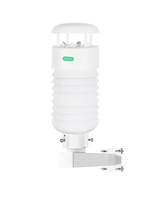 LINOVISION 8-in-1 Professional Environment Monitor with Sensors of Ultrasonic Wind, PM2.5, PM10 and Noise, Remote Management via RS485 ModBus, Accurate Weather Station for Pollution Detection