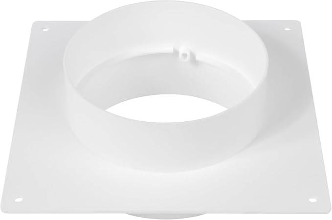 4" Inch Duct Connector Flange - Plastic Straight Pipe Flange for Heating Cooling - Inlet Outlet Ventilation System - Ducting Coupling Wall Plate - Assembly Joint (100mm)