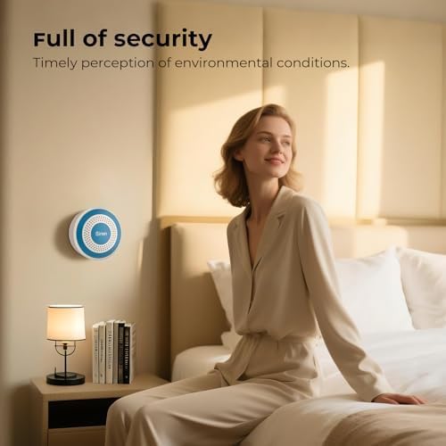 Hapippofa Alarm System for Home Security,9 Pieces Smart WiFi Door Alarm System with APP Alert,Window Motion Sensor Alarm,Remote Control, Loud Siren,Compatible with Alexa