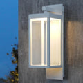 Modern Outdoor Light Fixtures Dusk to Dawn Outdoor Lighting,15" Exterior Wall Sconce, Porch Light, Black Garage Lights Wall Lamp, Waterproof Outdoor Lights for House, Garden, Front Door，White
