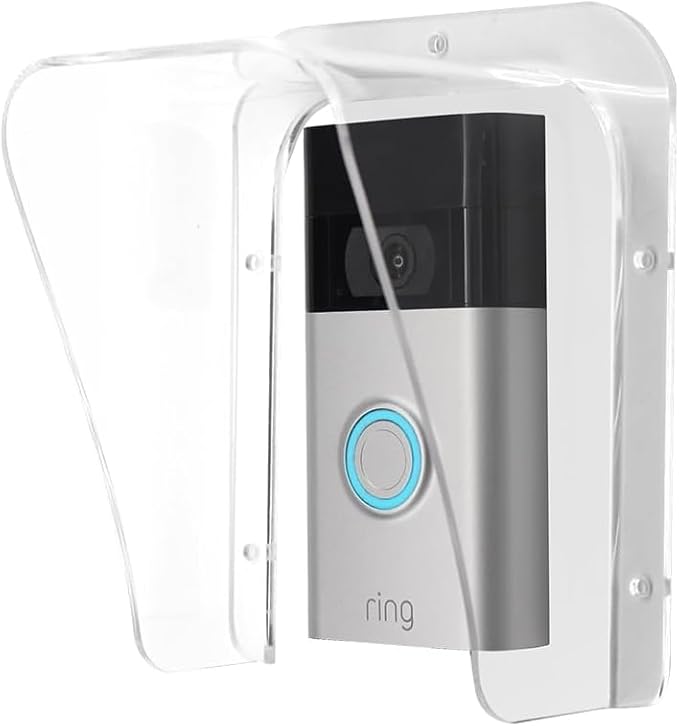 Doorbell Rain Cover Weatherproof Compatible for Ring/Blink/Google Nest Video Doorbell, Large Acrylic Doorbell Cover Protector for Outside Camera Doorbell/Door Keypad/Attendance Machine
