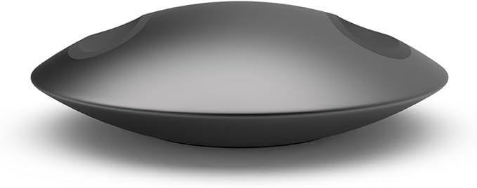 ELECOGO All-Aluminum Headphone Stand for AirPods Max, Full CNC-Machined Metal Base with Soft Silicone Contact Pad, Futuristic Ring Design, Stable Desktop Display Dock (Gray)