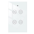 MOES Smart WiFi RF 2 Gang Double Curtain Blind Touch Switch for Roller Shutter Electric Motor Tuya Smart Life App, Voice Control with Google Home Alexa Voice Control, White