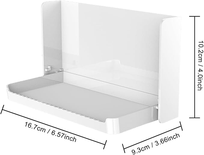 Small Floating Shelf for Wall, Foldable Bathroom Shelf Wall Mount, Bedside - Image 3
