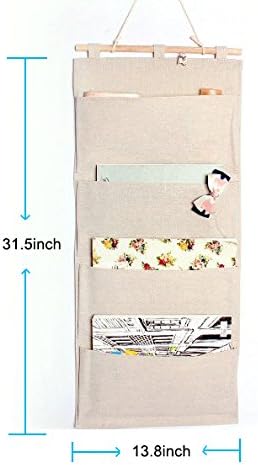 Co-link Linen/Cotton Fabric Wall Door Hanging Storage Pockets Home Organizer - Image 8