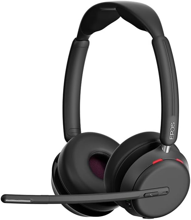 EPOS IMPACT 1060 Double-Sided Wireless Office Headset With Microphone, EPOS AI Noise Cancellation, Super Wideband Audio, Bluetooth, Comfortable Fit, Perfect For Clear Calls In Busy Workspaces