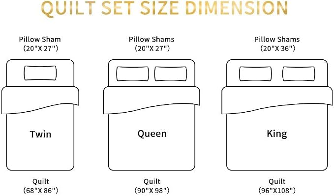 3-Piece Bedspread Quilt Set Oversized Reversible Quilted Bedding Cotton - Image 6