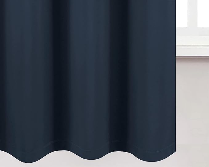 100% Blackout Navy Blue Curtains - Image 8