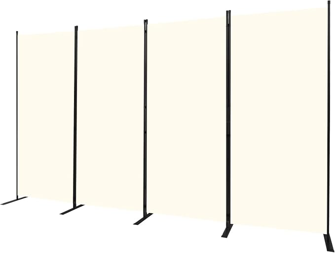 Room Divider 4 Panel-136''Wide, 6FT Room Dividers and Folding Privacy Screen | - Image 7