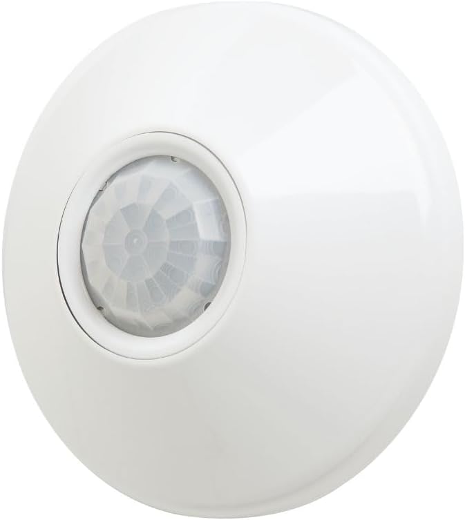 SensorSwitch Ceiling Motion Sensor, PDT Passive Dual Technology Passive Infrared PIR and Microphonics Occupancy Sensor, 360° Large Motion Detection, Indoor Use, Line Voltage, Extended Range