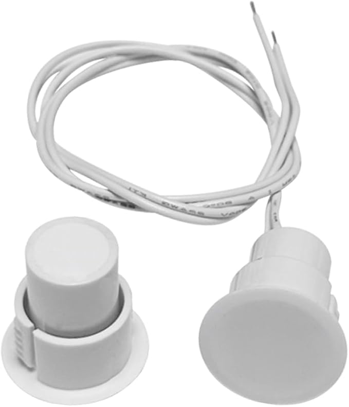 5 Sets Flush Mounted 3/4" Door Magnetic Contacts Alarm Switch Sensor NC Type (White)