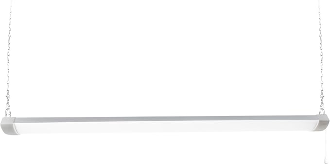 hykolity 4FT 70W LED Shop Light Linkable, 8000lm(300w Equivalent), 5000K Utility Shop Lights for Garages, Workshops, Basements, Hanging or FlushMount, with Power Cord and Pull Chain, ETL, White,1 Pack
