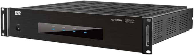 OSD Audio Nero Max8: 4-Zone, 4-Source Amplifier 80W Power, Multi-Room Audio Control, App Integration for iOS & Android, Expand up to 12 Zones, Control4 Driver Support