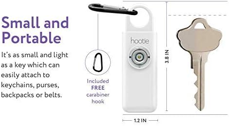 Hootie Personal Safety Alarm for Women, Men, & Kids - Keychain Alarm, Self Defense Strobe & Siren, Security Siren Keychain with 130dB Self Defense Siren & Strobe Light - Red