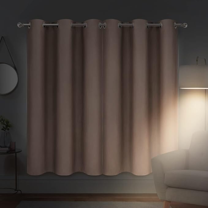 Diraysid Cappuccino Grommet Blackout Curtains - Image 3
